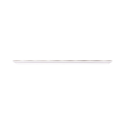 Melamine Rectangular Plate - White w/ Chocolate Decal