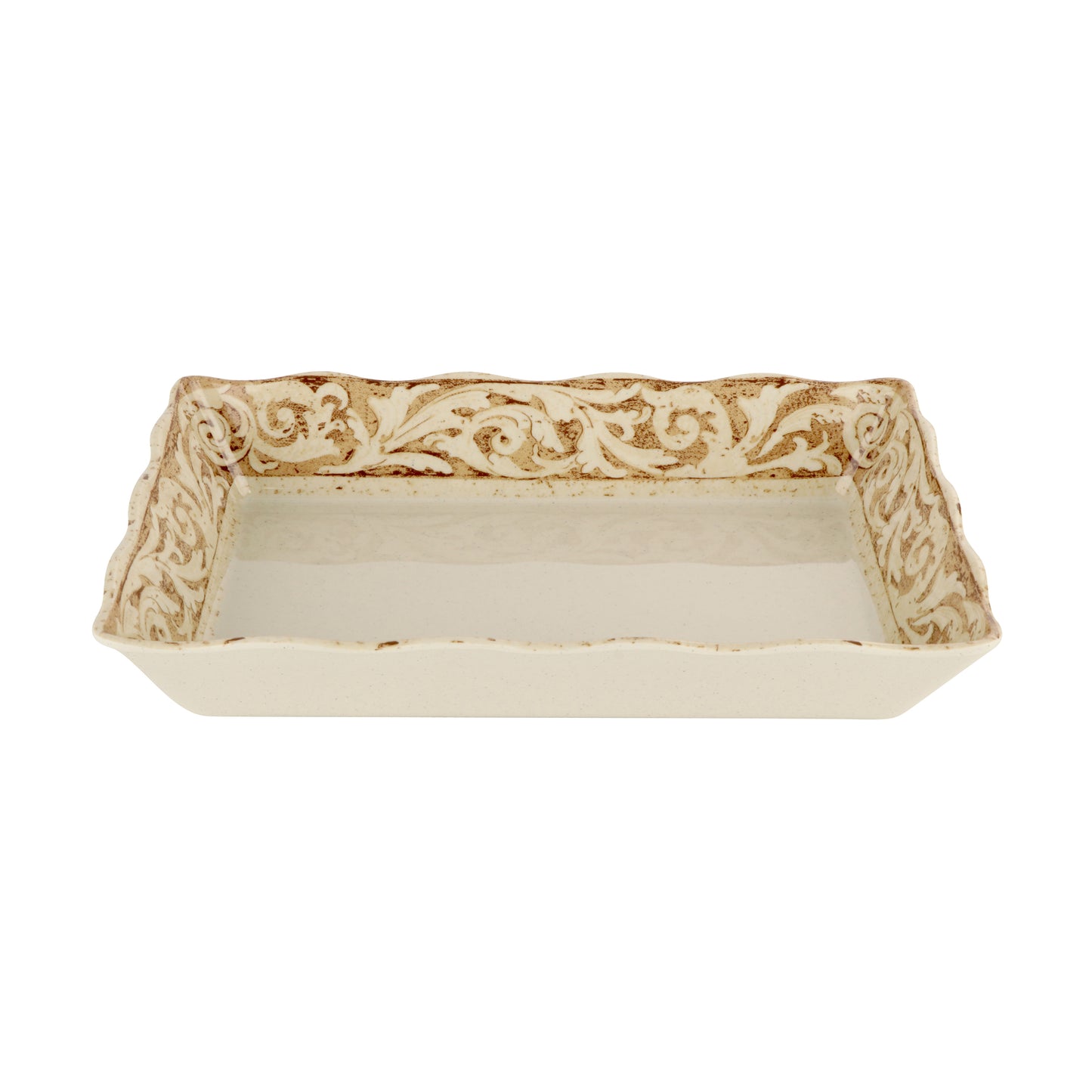 Melamine Tray with Scallop Edge