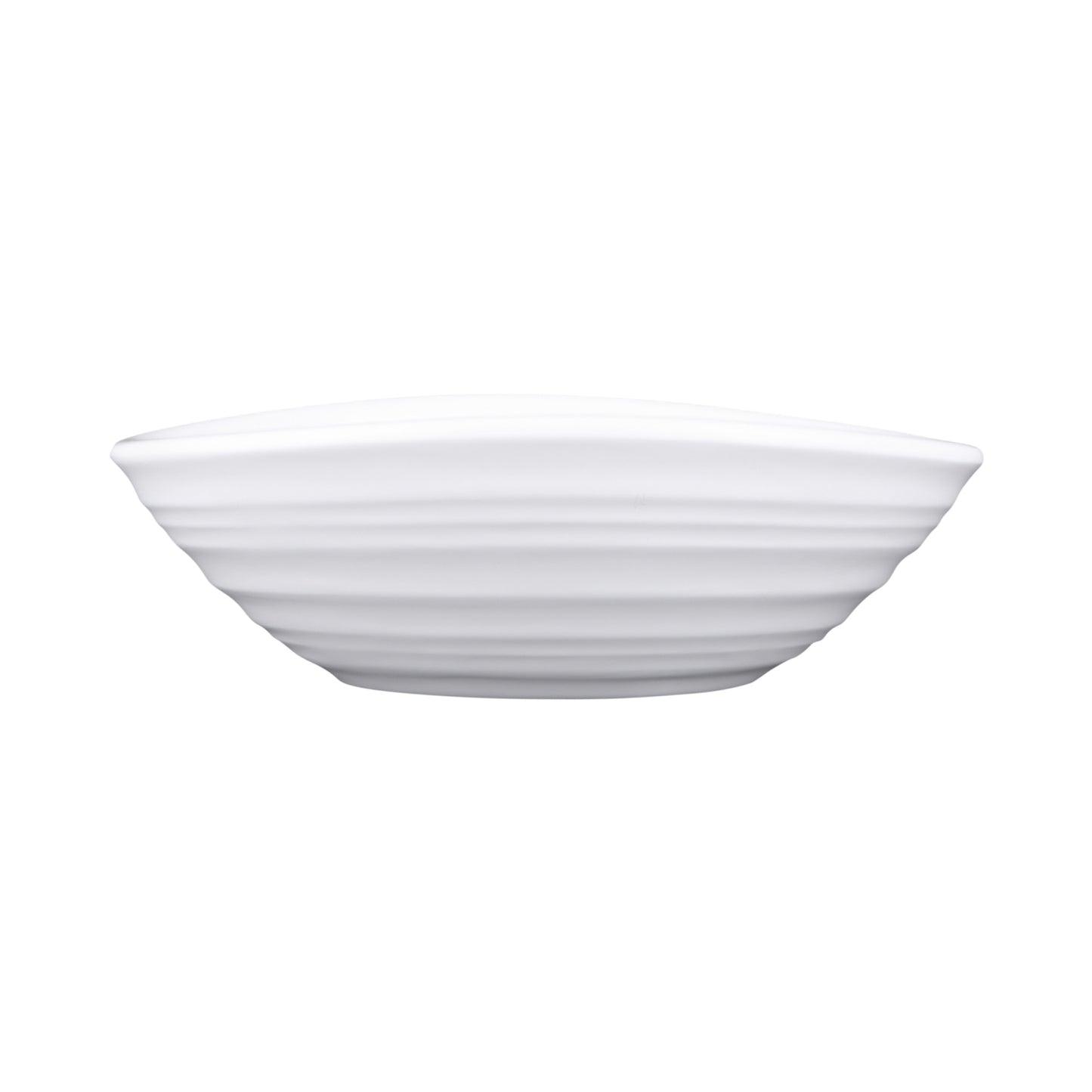 Melamine Oblong Swirl Bowl - White