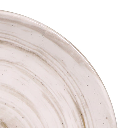 Melamine Round Plate - Taupe Design