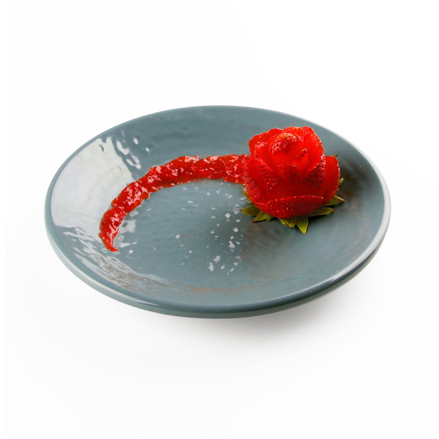 Melamine Round Pebble Plate - Abyss