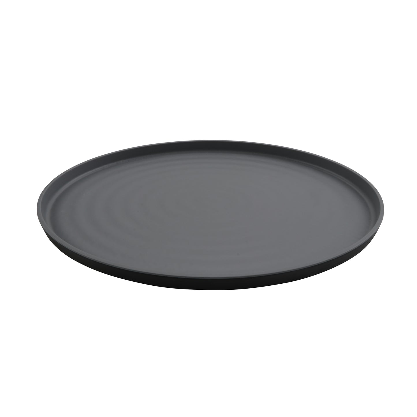 16" x 12" Melamine Oval Platter, Gray Matte inside/ Black Matte outside, GET. Roca.