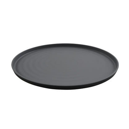 16" x 12" Melamine Oval Platter, Gray Matte inside/ Black Matte outside, GET. Roca.