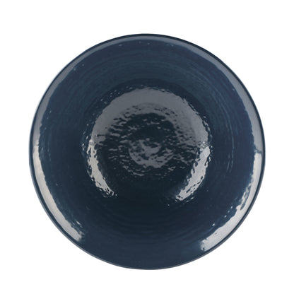 Melamine Bowl - Aubergine Matte Finish Outside/Lapis Gloss Finish Inside