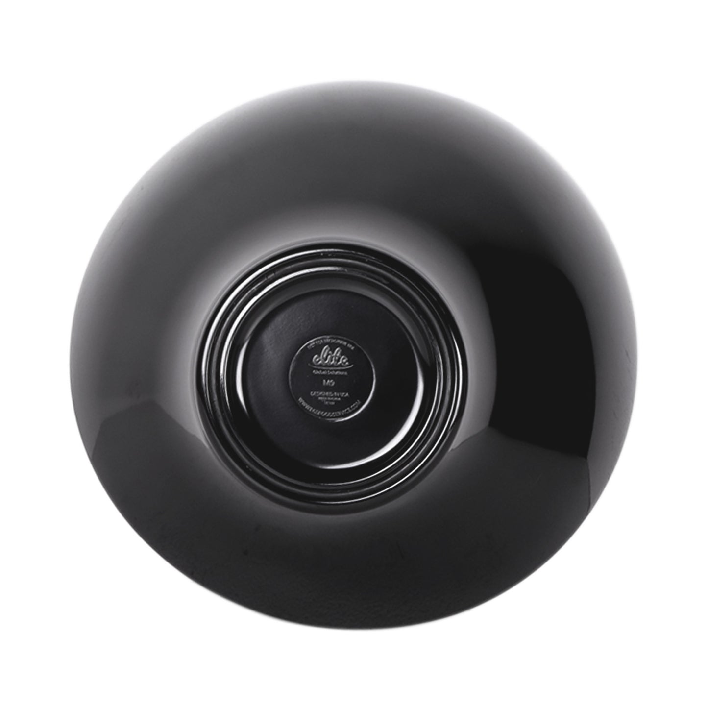 Melamine Round Bowl - Black