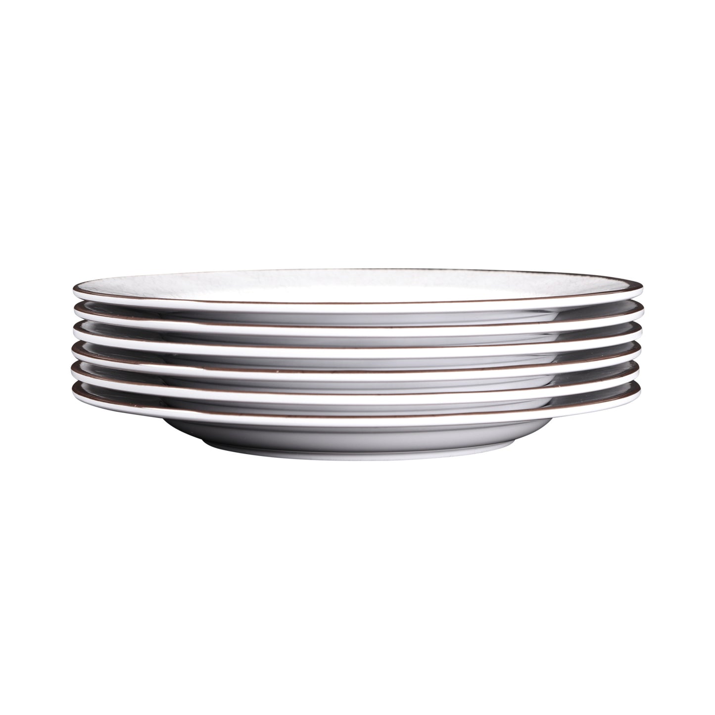 Melamine Round Crackle Plate - White