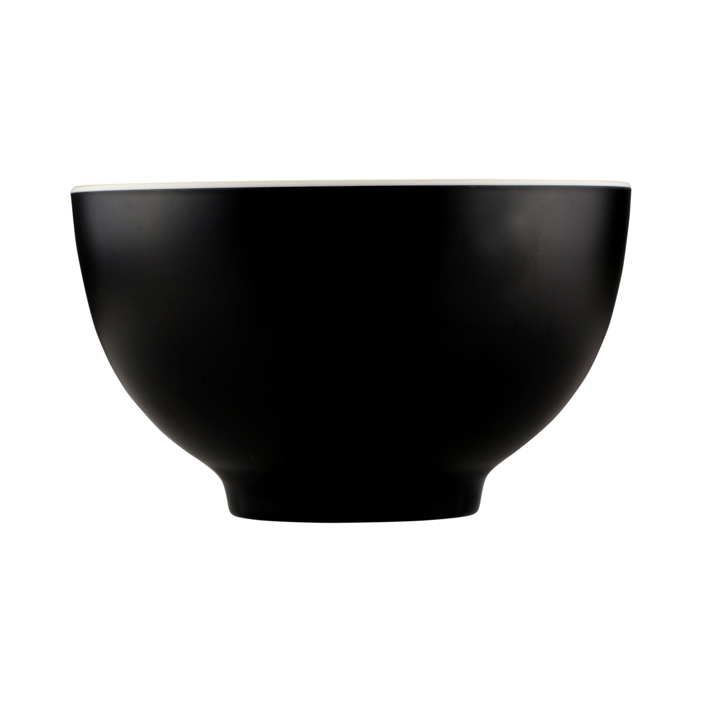 Melamine Round Two-Tone Bowl - Ebony Outside, Sand Inside