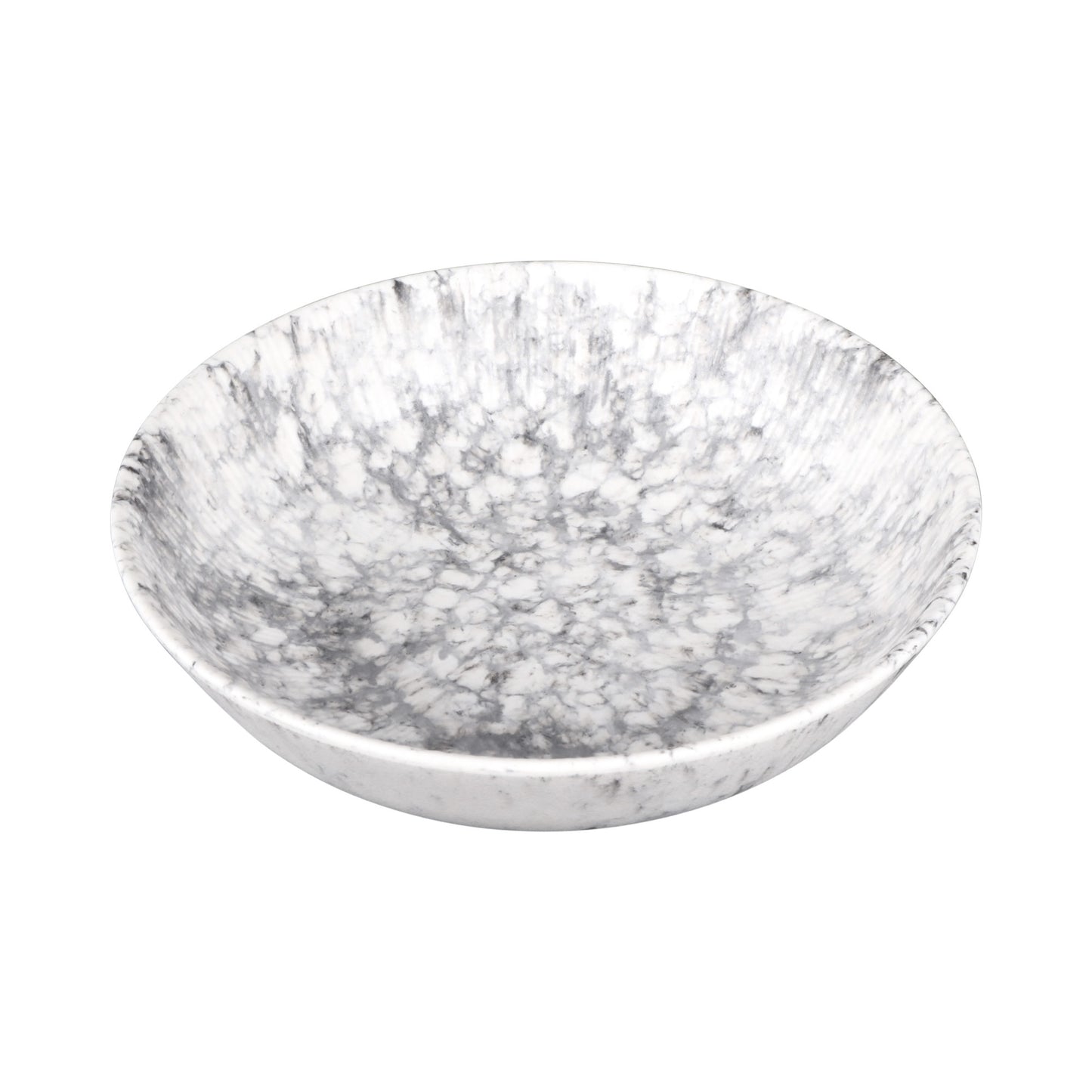 Melamine Round Bowl - Black Marble