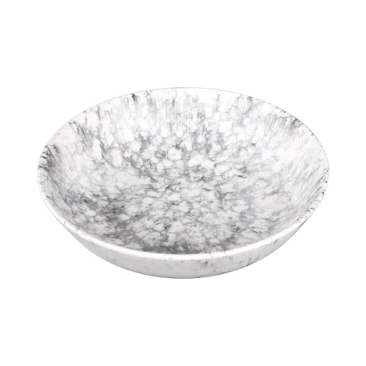 Melamine Round Bowl - Black Marble