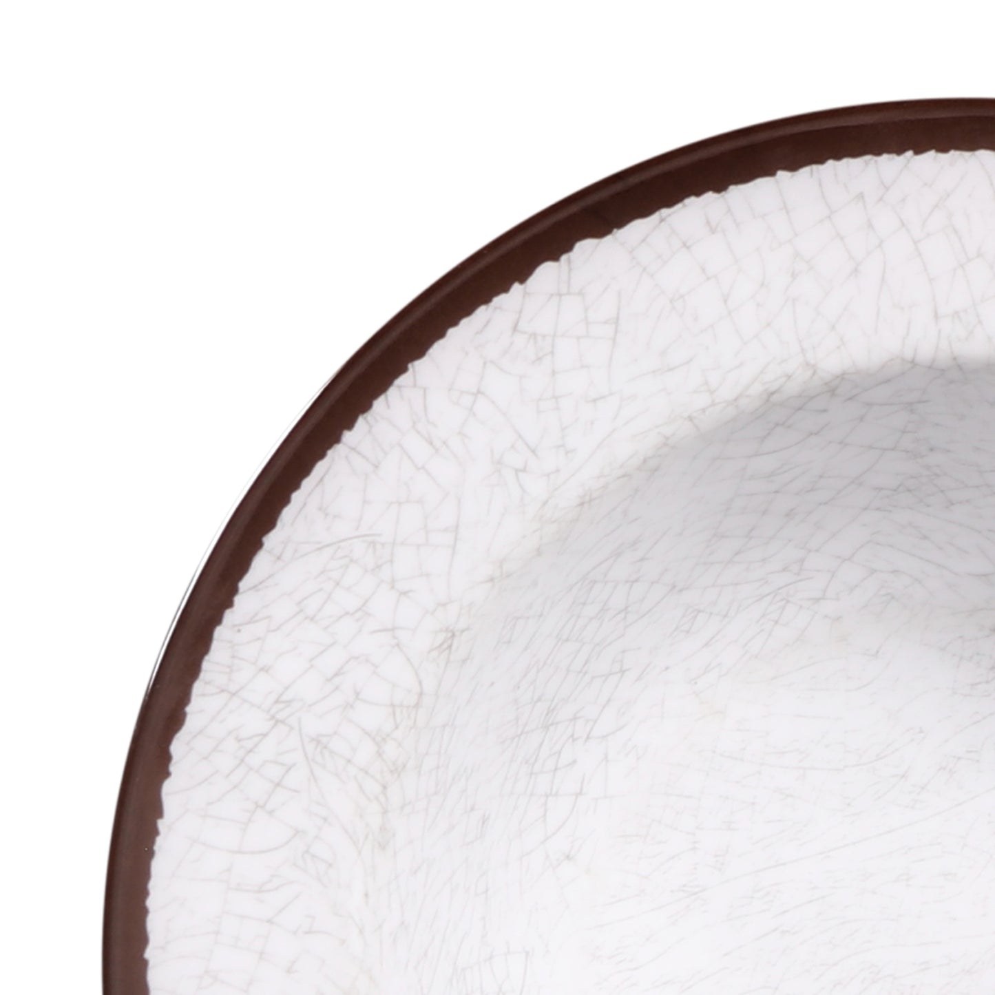 Melamine Round Crackle Bowl - White