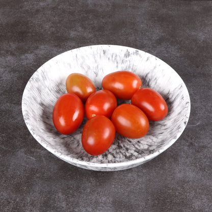 Melamine Round Bowl - Black Marble