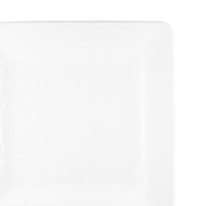 Melamine Square Pebble Plate - White