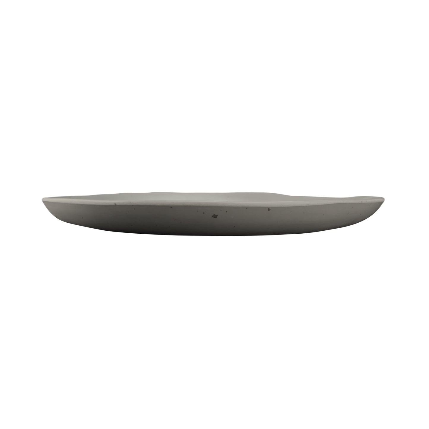 Melamine Round Plate - Dark Gray w/ Speckle