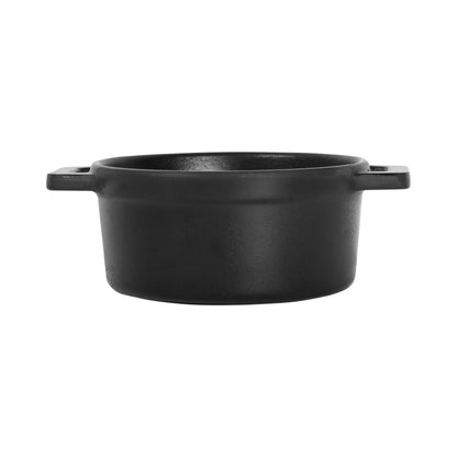 Melamine Mini Pot w/ Lid - Black