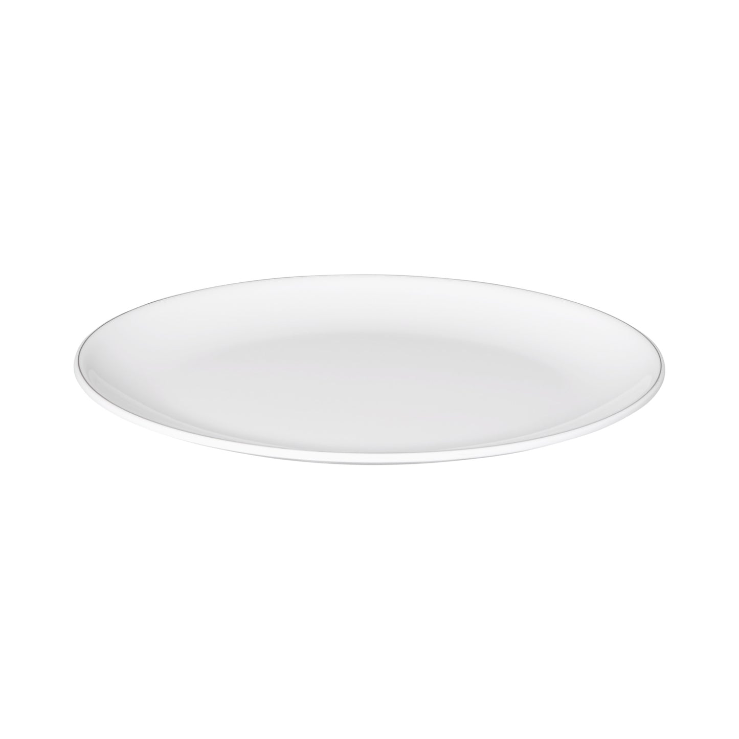 Melamine Oval Plate - White w/ Black Trim