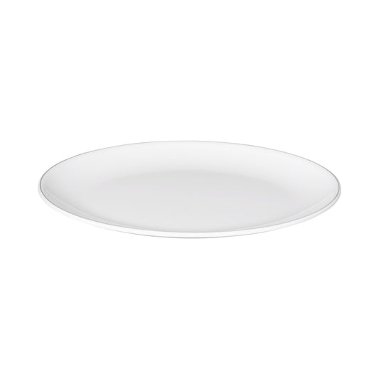 Melamine Oval Plate - White w/ Black Trim
