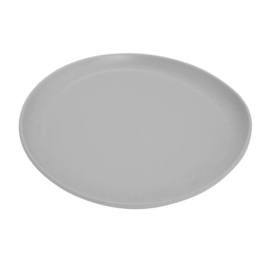 6" Light Gray, Melamine, Small Serving Plate, 0.65" H, G.E.T. Riverstone (12 Pack)