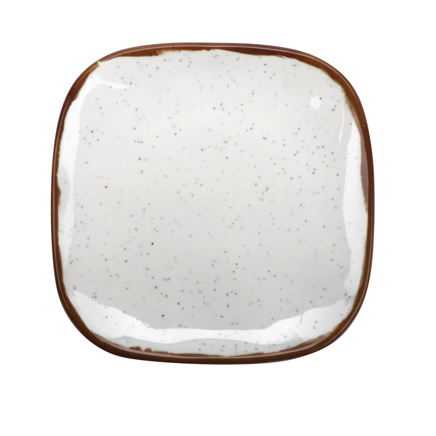 6" Melamine, Small Square Bread/Side Dish Plate, G.E.T. Rustic Mill (12 Pack)
