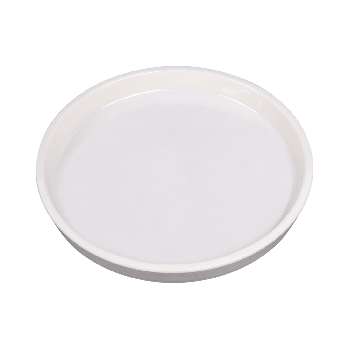 Melamine Round Coupe Plate - Cream Glaze