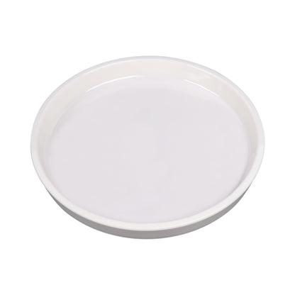 Melamine Round Coupe Plate - Cream Glaze