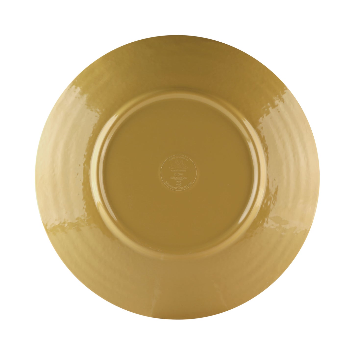 Melamine Round Pebble Plate - Olive Oil
