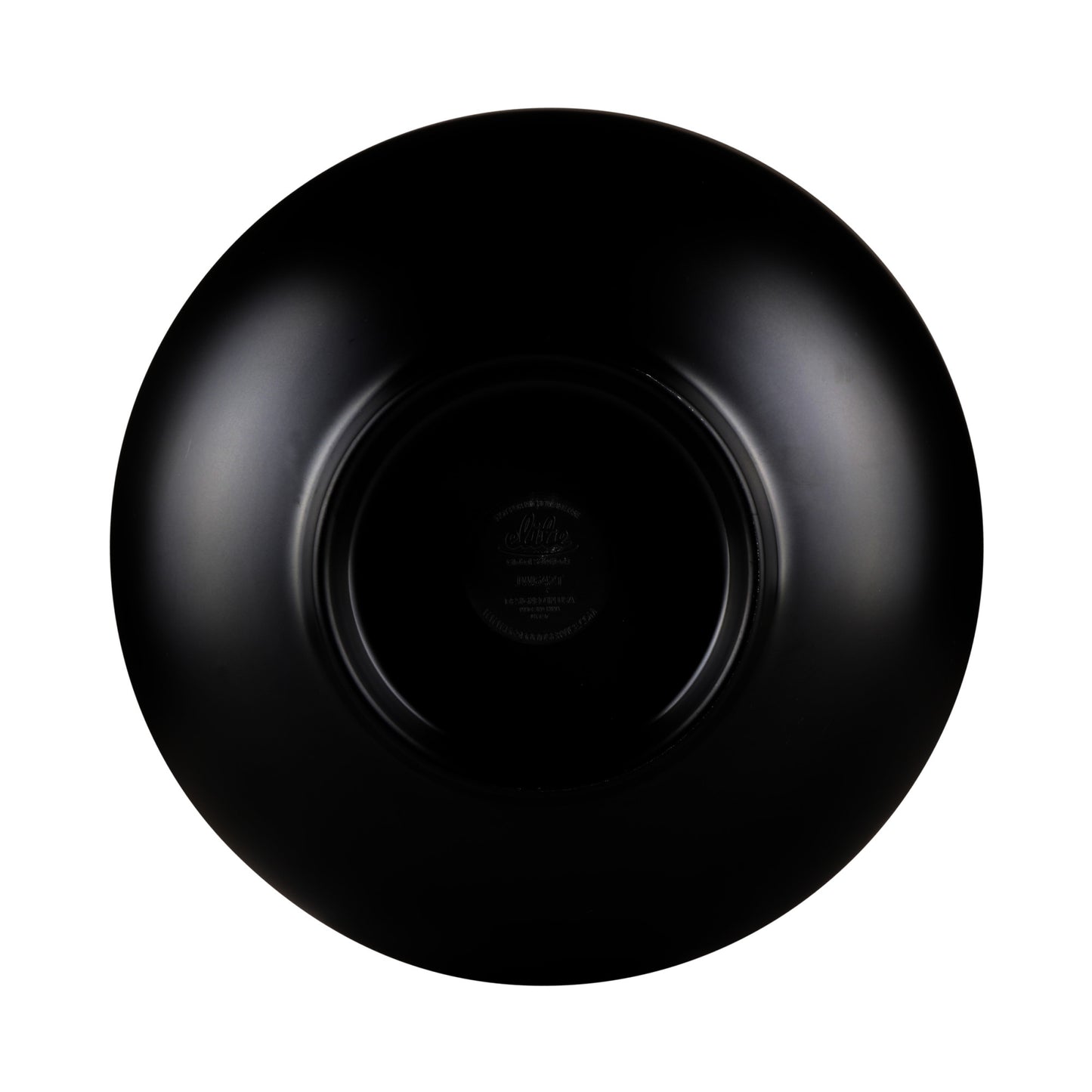 Melamine Round Two-Tone Bowl - Black Outside, Red Inside