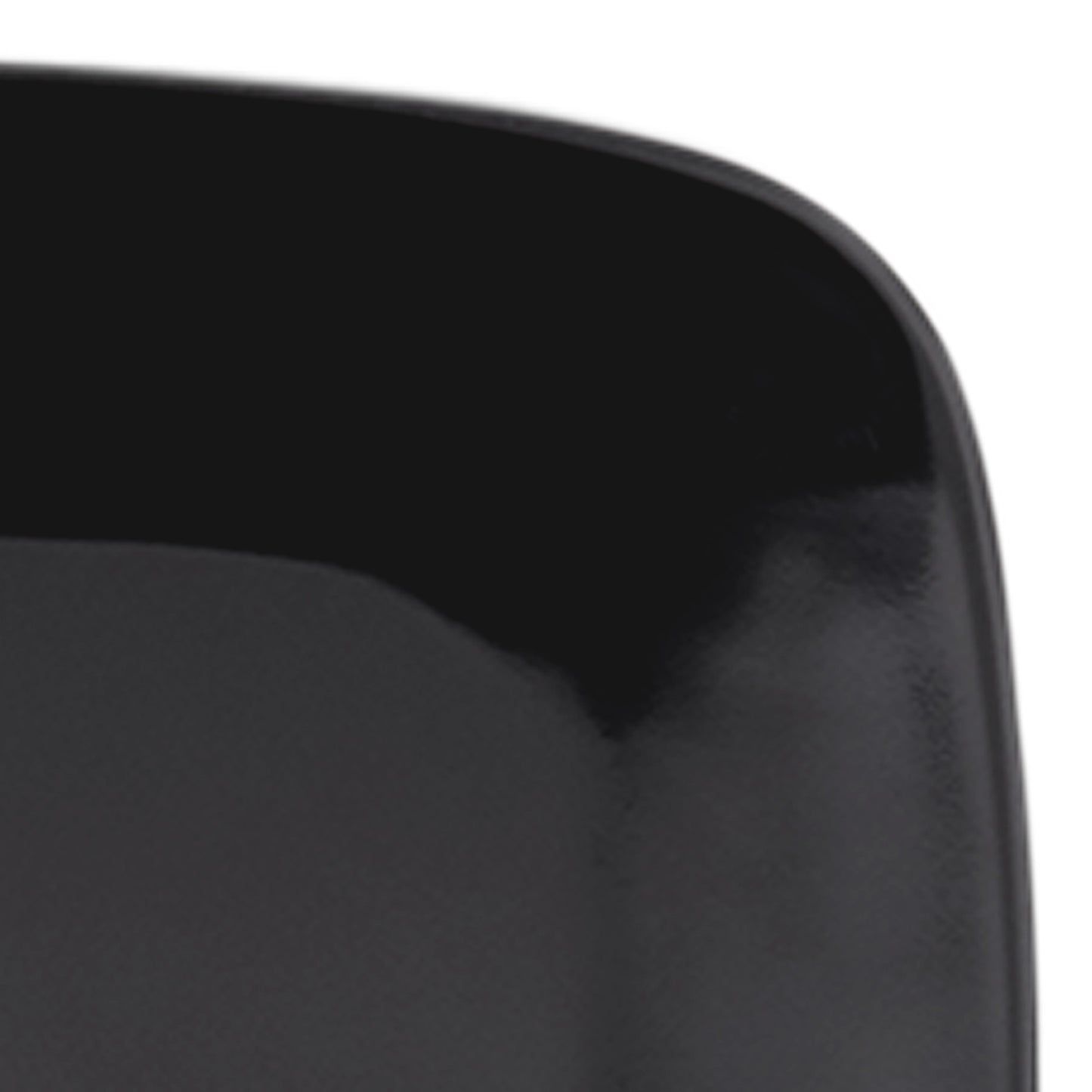 Melamine Rounded Edge Square Plate - Black