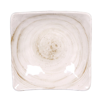 Melamine Square Bowl - Taupe Design