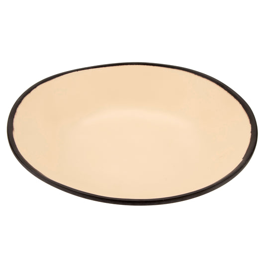 1.3 qt. Manila, Melamine, Large Salad/Pasta Bowl, (1.4 qt. rim-full), 10" Top Dia., 1.75" Deep, G.E.T. Pottery Market Matte (12 Pack)