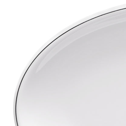 Melamine Oval Plate - White w/ Black Trim