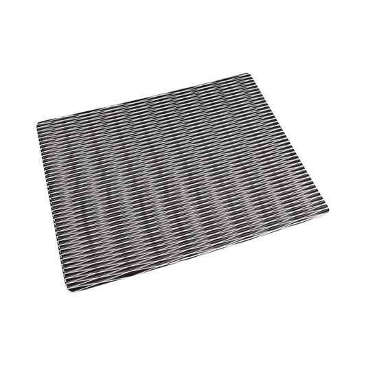 Melamine Rectangular Plate - White w/ Black Decal