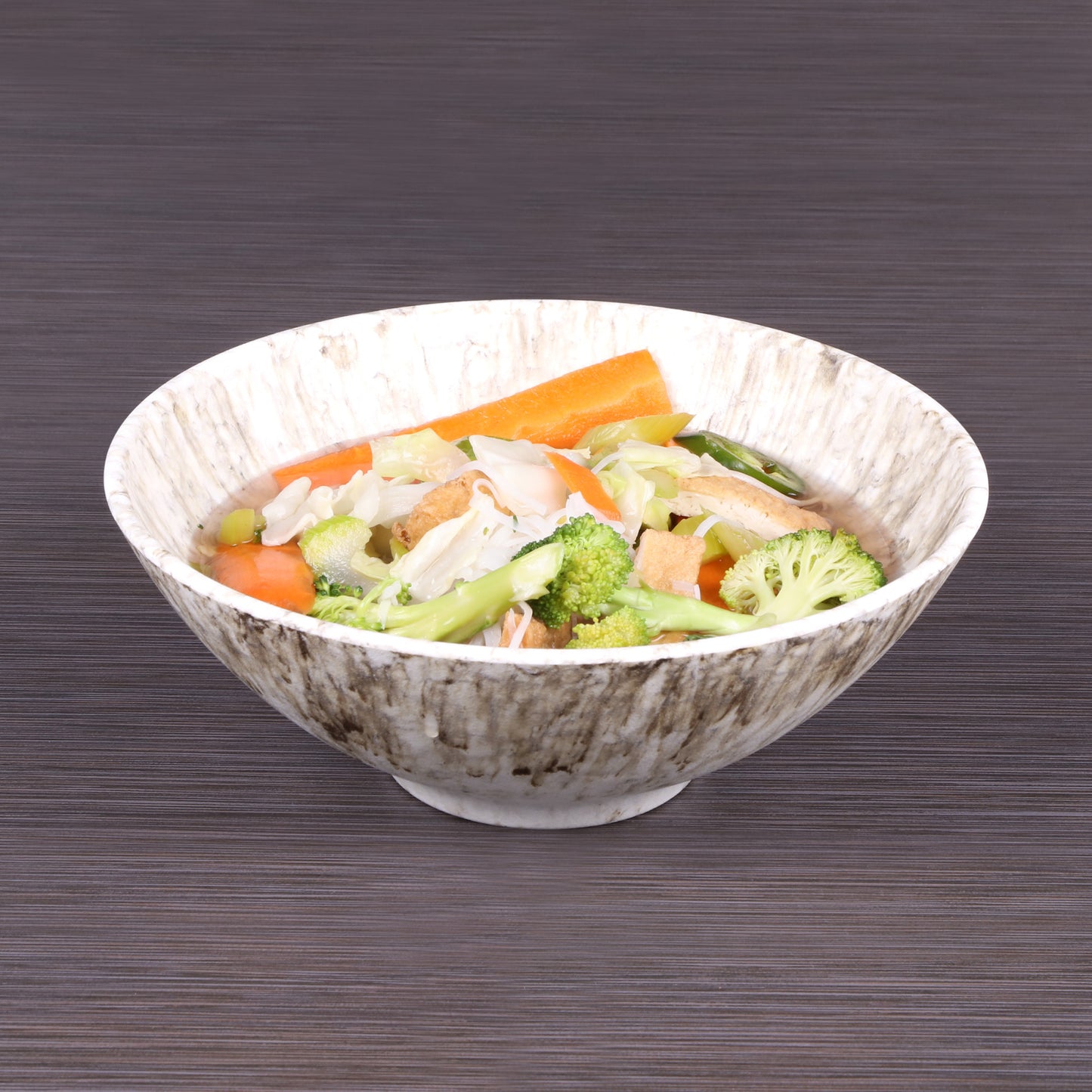 Melamine Round Bowl - Brown Marble