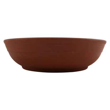 32 oz balance shiny black/matte terra cotta round melamine bowl, 7.75"L x 7.75"W x 2"H, GET, cheforward