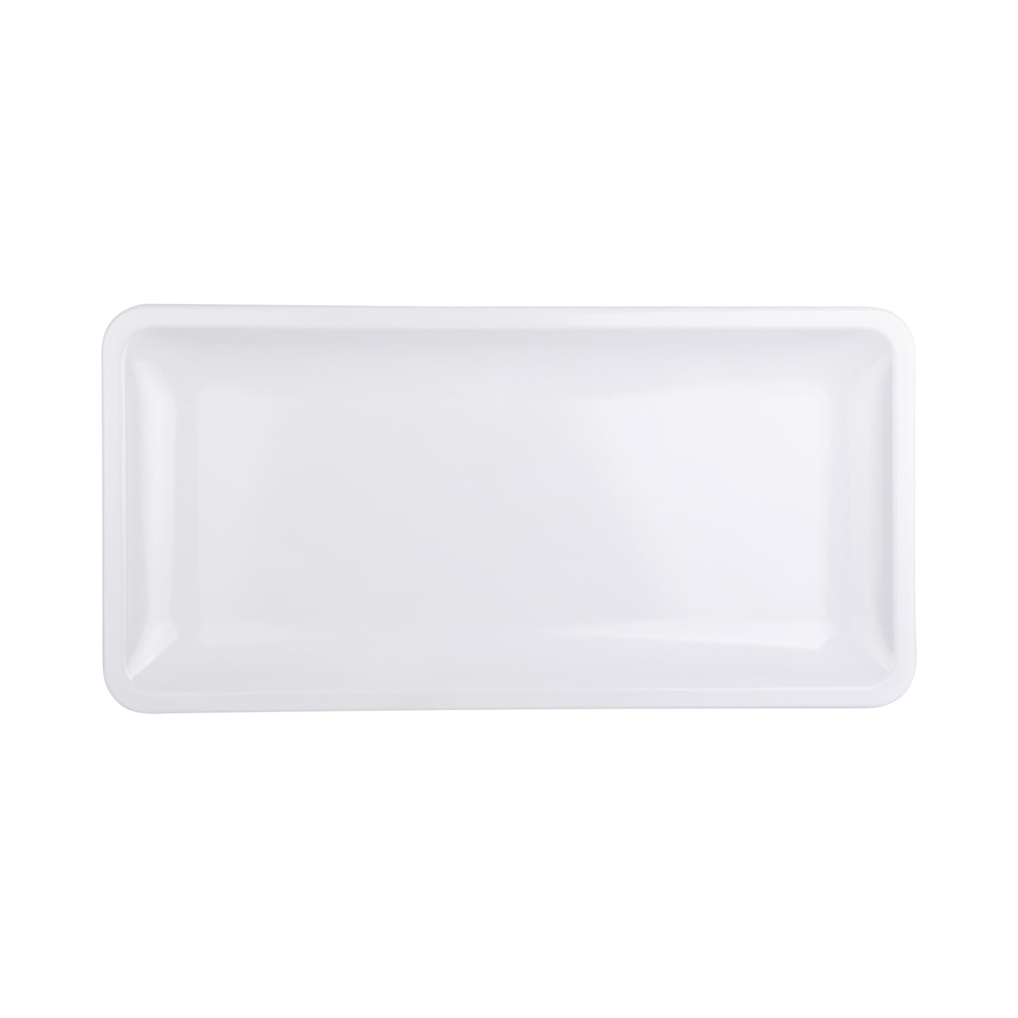 Melamine Rectangular Coupe Platter - White