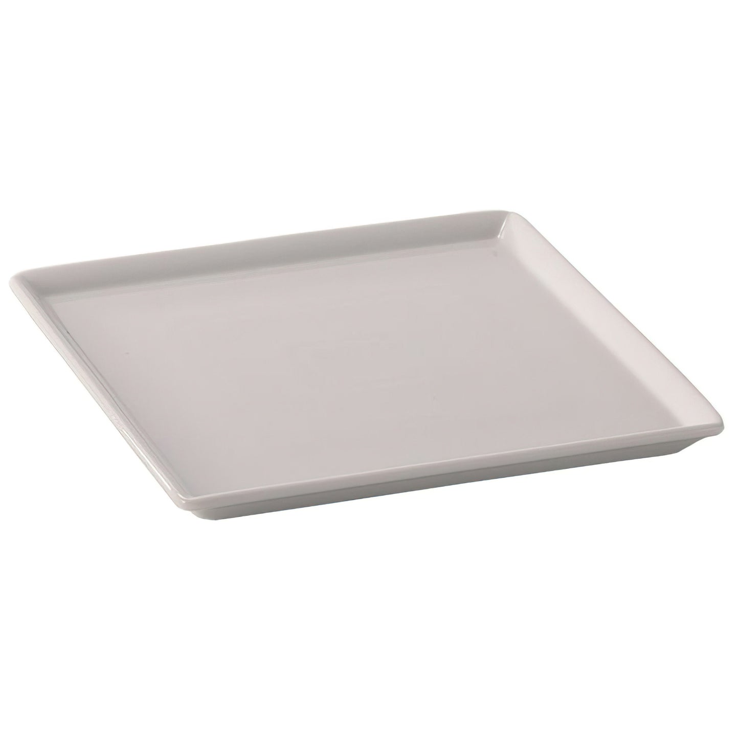 9" x 9" White Square China Plate. FRILICH 3PO030 RAISER (F