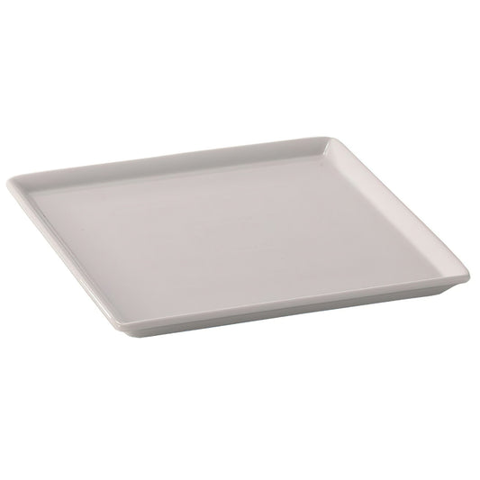 9" x 9" White Square China Plate. FRILICH 3PO030 RAISER (F