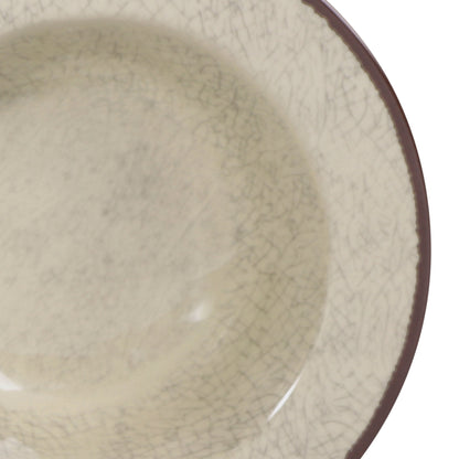 Melamine Round Crackle Bowl - Vanilla