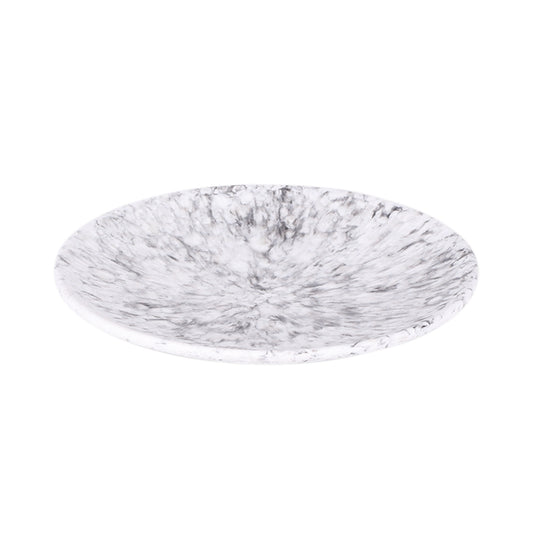 Melamine Round Plate - Black Marble