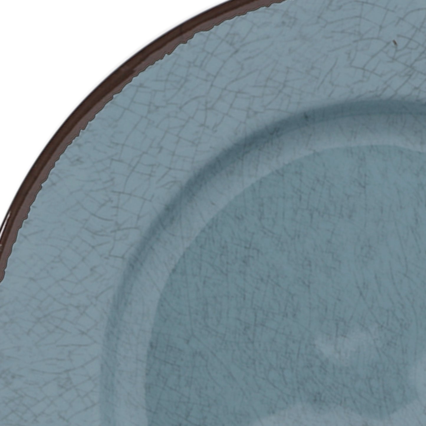 Melamine Round Crackle Plate - Cameo Blue