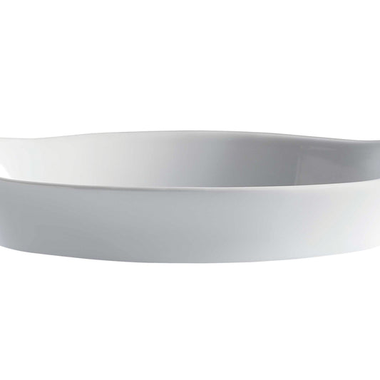 10.8 oz. Bright White Porcelain Large Au Gratin Dish, 9 1/2" x 4 1/2", Corona Actualite (12 Pack)