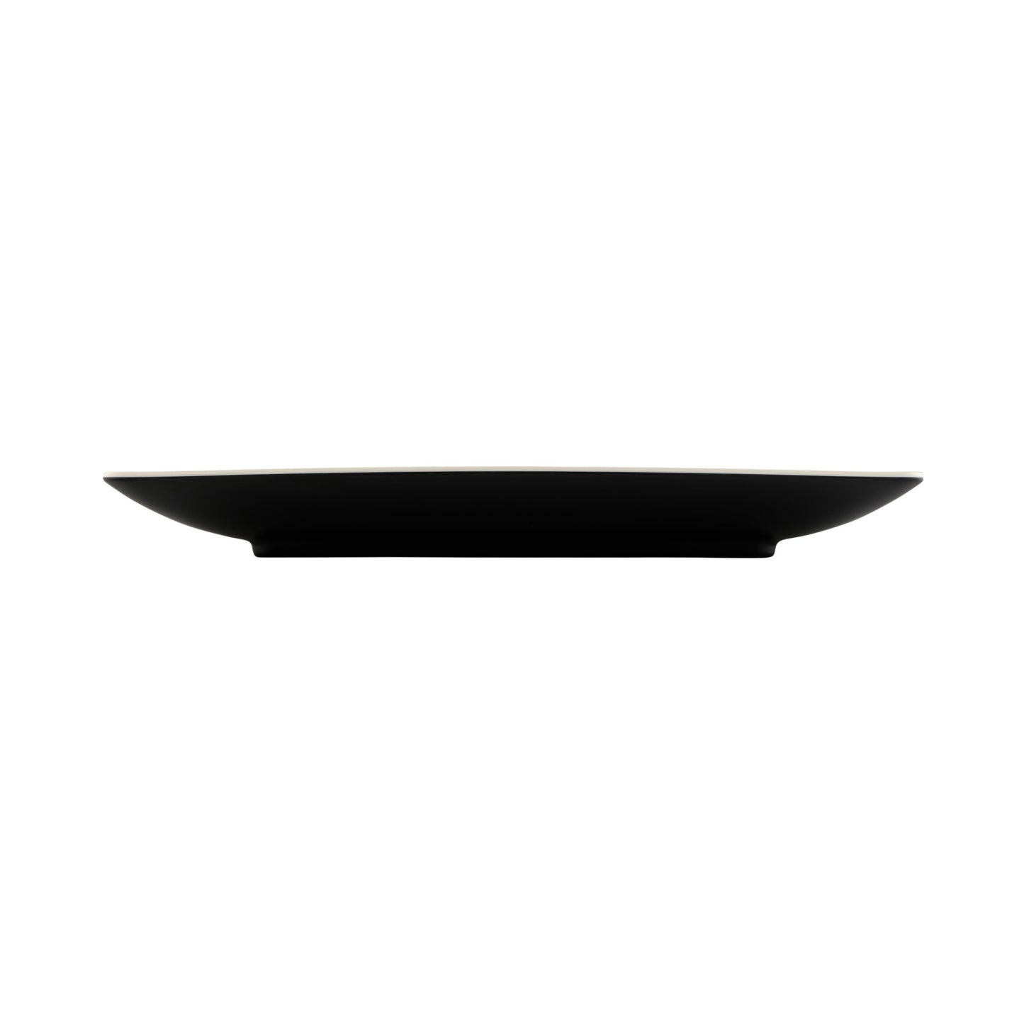 Melamine Rectangular Two-Tone Plate - Ebony Outside, Sand Inside