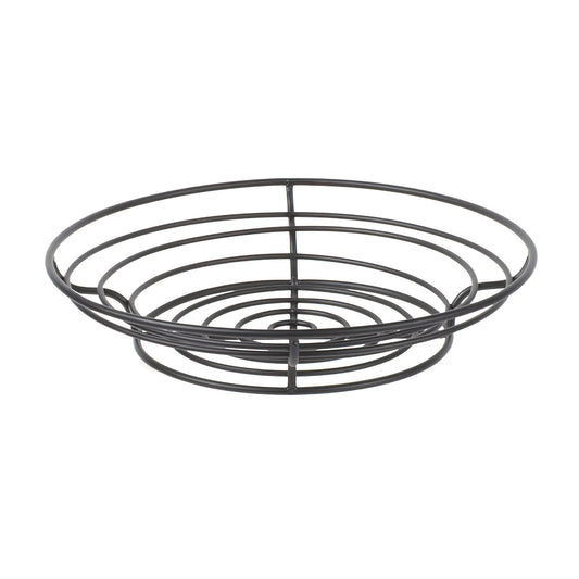 15" Round Black Wire Basket, 3" Deep (fits IR-502B, IR-503B)