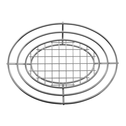 11" x 8" Oval Basket w/ Wide Raised Grid Base, 2.25" Tall