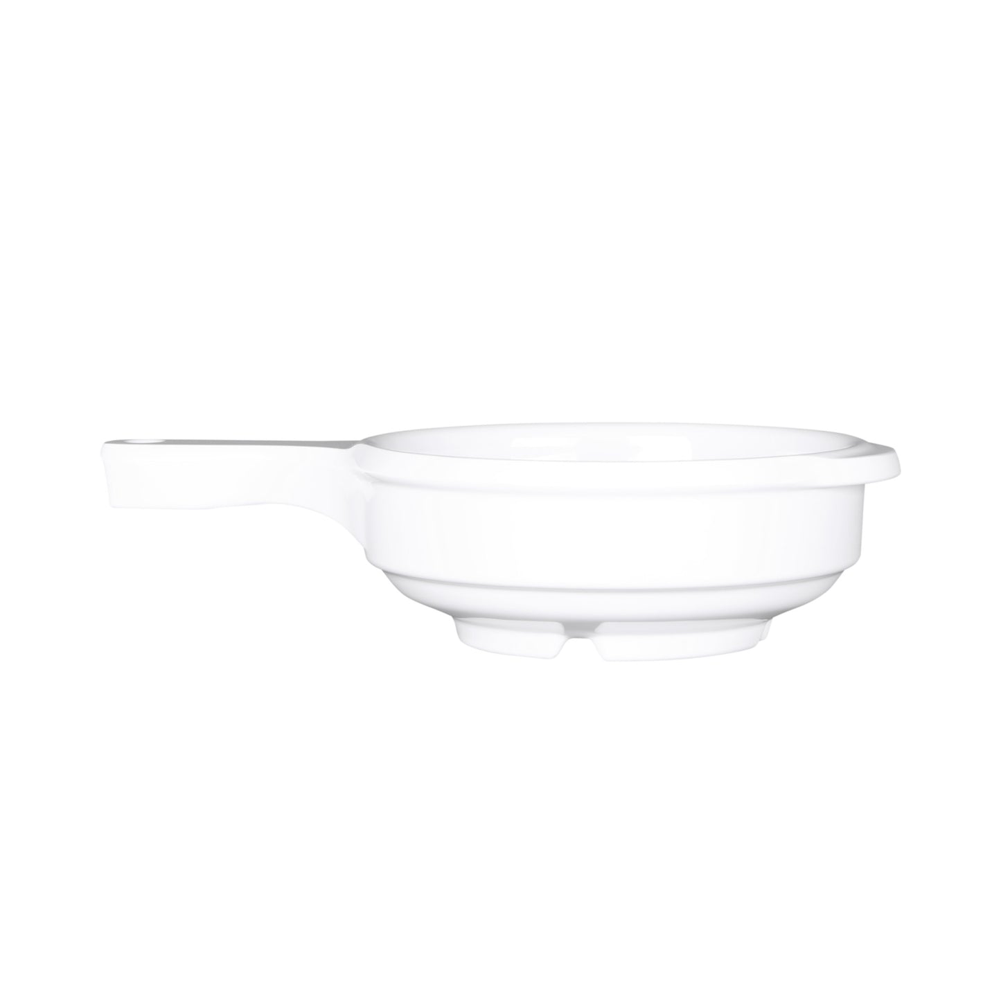 Melamine Bowl w/ Handle - White