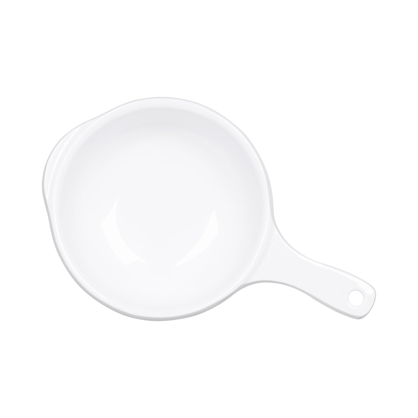 Melamine Bowl w/ Handle - White