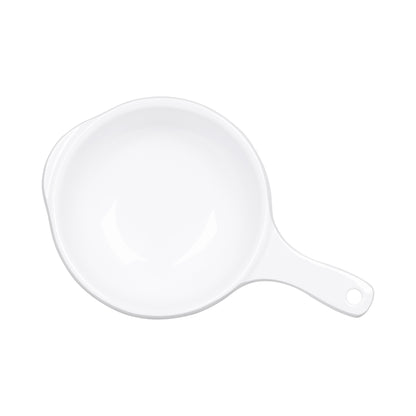 Melamine Bowl w/ Handle - White