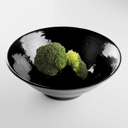 Melamine Bowl - Black Matte Finish Outside/Black Gloss Finish Inside