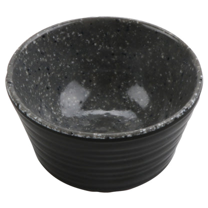 1.5 oz revolve stone grey/black melamine ramekin with organic texture, 2.44"L x 2.44"W x 1.19"H, GET, cheforward