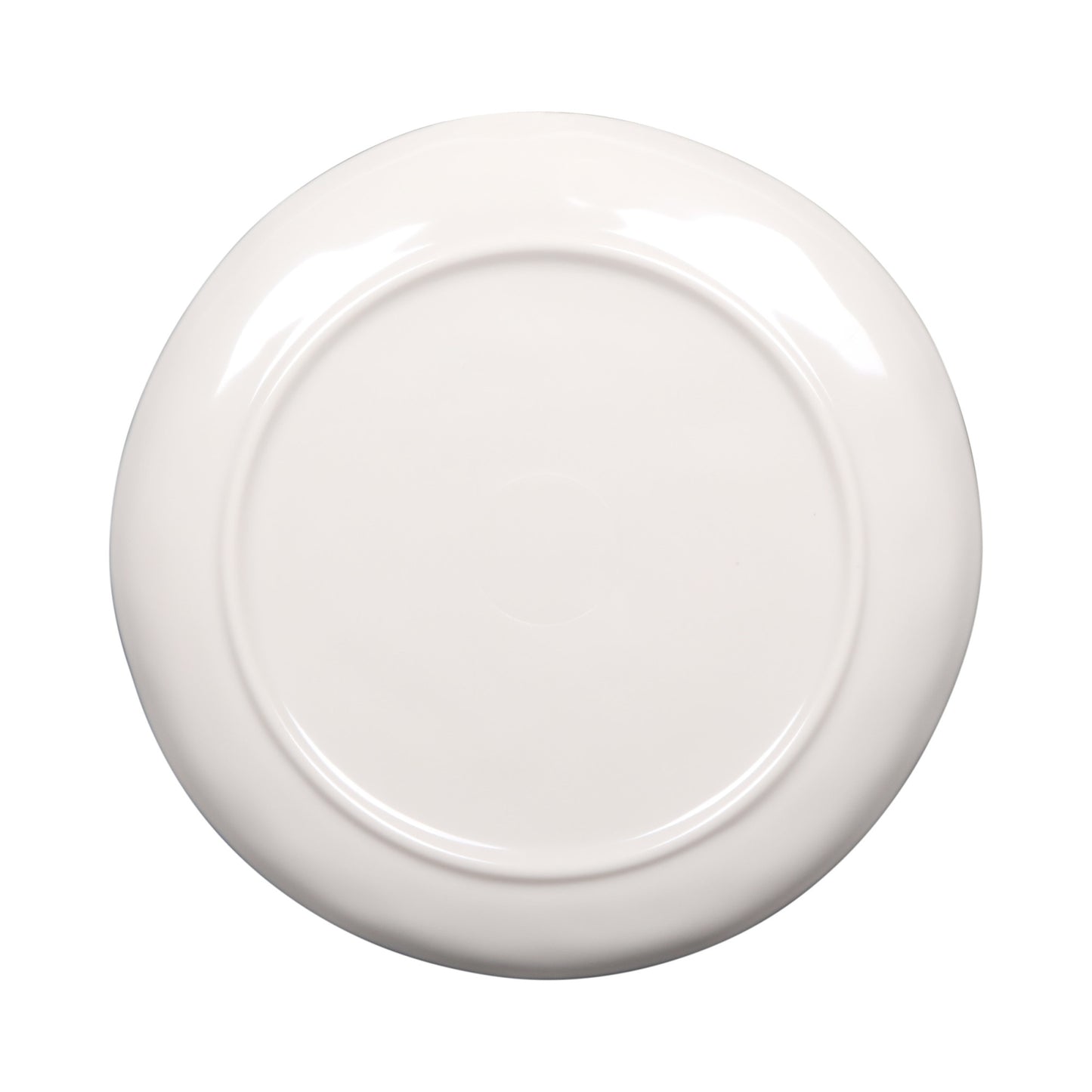 Melamine Round Plate - Cream Glaze