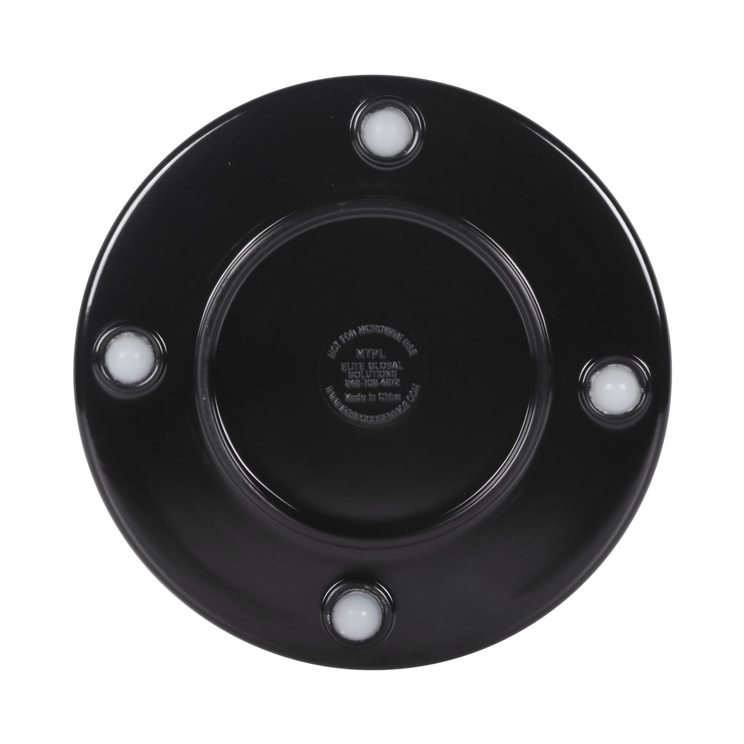 Melamine Round Flat Plate (Fits M5P Pedestal) - Black